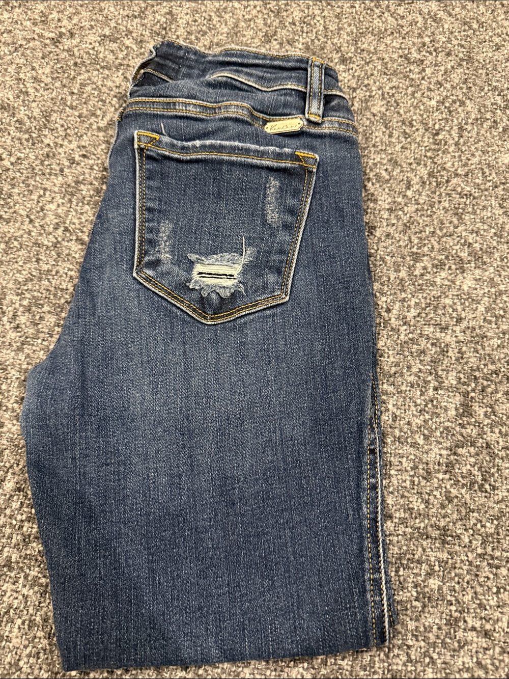 Women’s Blue Distressed Jeans - Unknown Brand